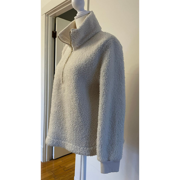 Vintage Calvin Klein 1/4 Zip Teddy Fleece (fuzzy sweatshirt jacket sweatshirt) - Picture 3 of 4